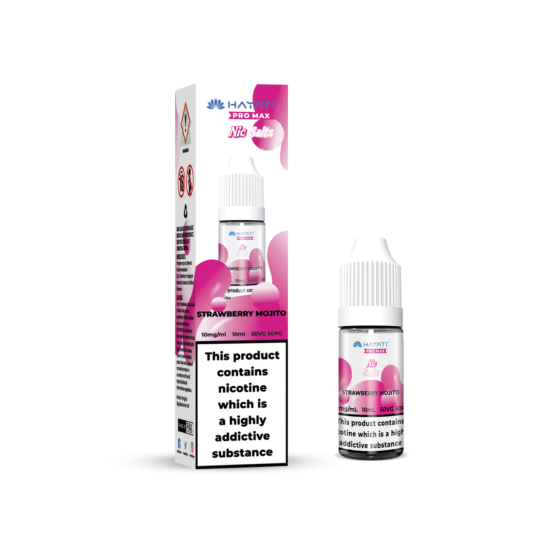 STRAWBERRY MOJITO 10ML NIC SALT BY HAYATI PRO MAX 10MG(1%) | 20MG(2%)