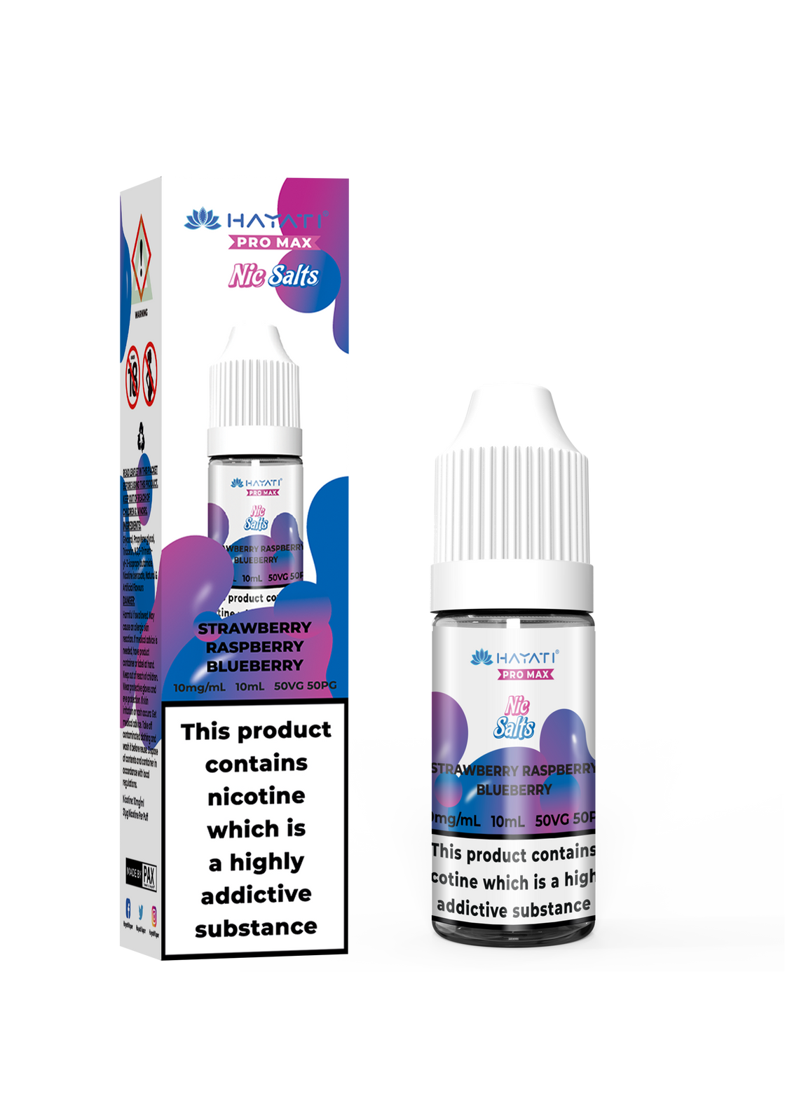 STRAWBERRY RASPBERRY BLUEBERRY 10ML NIC SALT BY HAYATI PRO MAX 10MG(1%) | 20MG(2%)