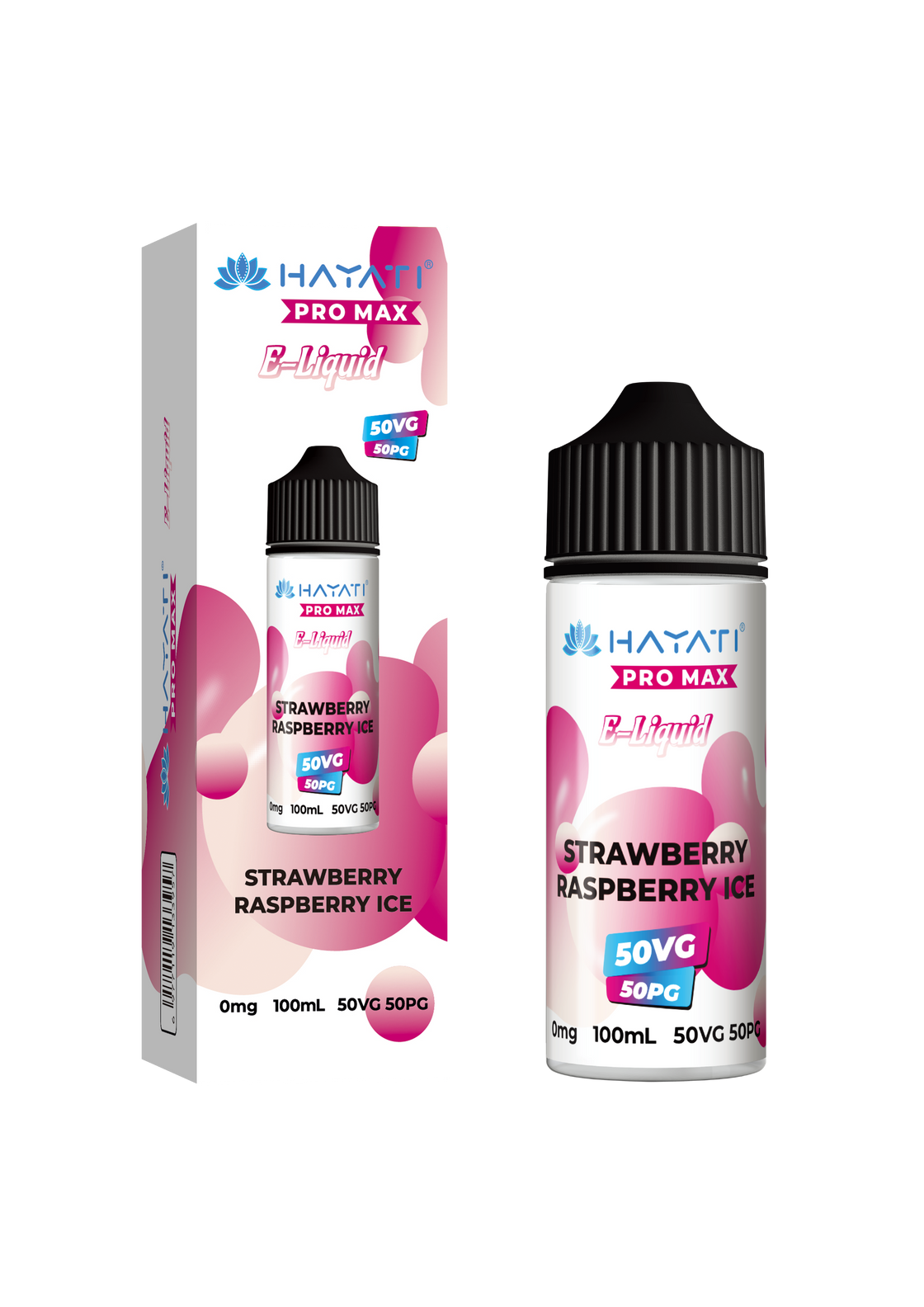 STRAWBERRY RASPBERRY ICE - HAYATI PRO MAX 100ML SHORT FILL - 50/50PG/VG E-LIQUID