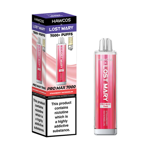 STRAWBERRY WATERMELON - HAWCOS X LOST MARY PRO MAX 7000 DISPOSABLE VAPE - 20MG(2%)