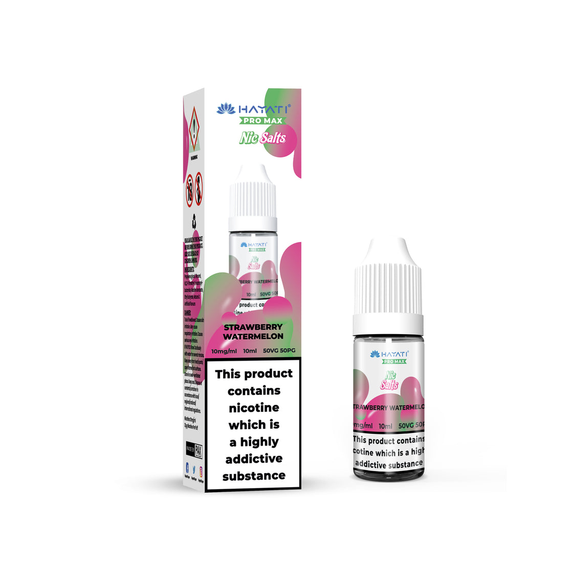 STRAWBERRY WATERMELON 10ML NIC SALT BY HAYATI PRO MAX 10MG(1%) | 20MG(2%)