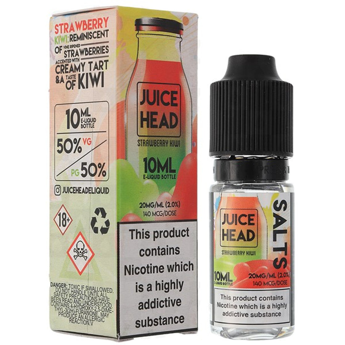 STRAWBERRY KIWI - 10ML NIC SALT E-LIQUID - 10MG|20MG BY JUICE HEAD