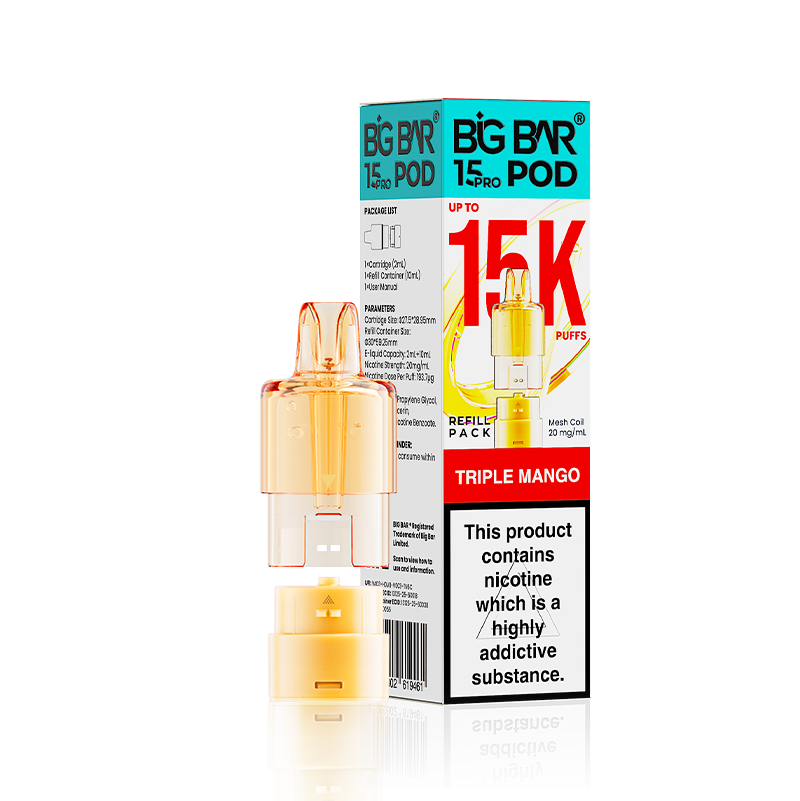 Triple Mango Big Bar 15000 Pro Prefilled Replacement Pods
