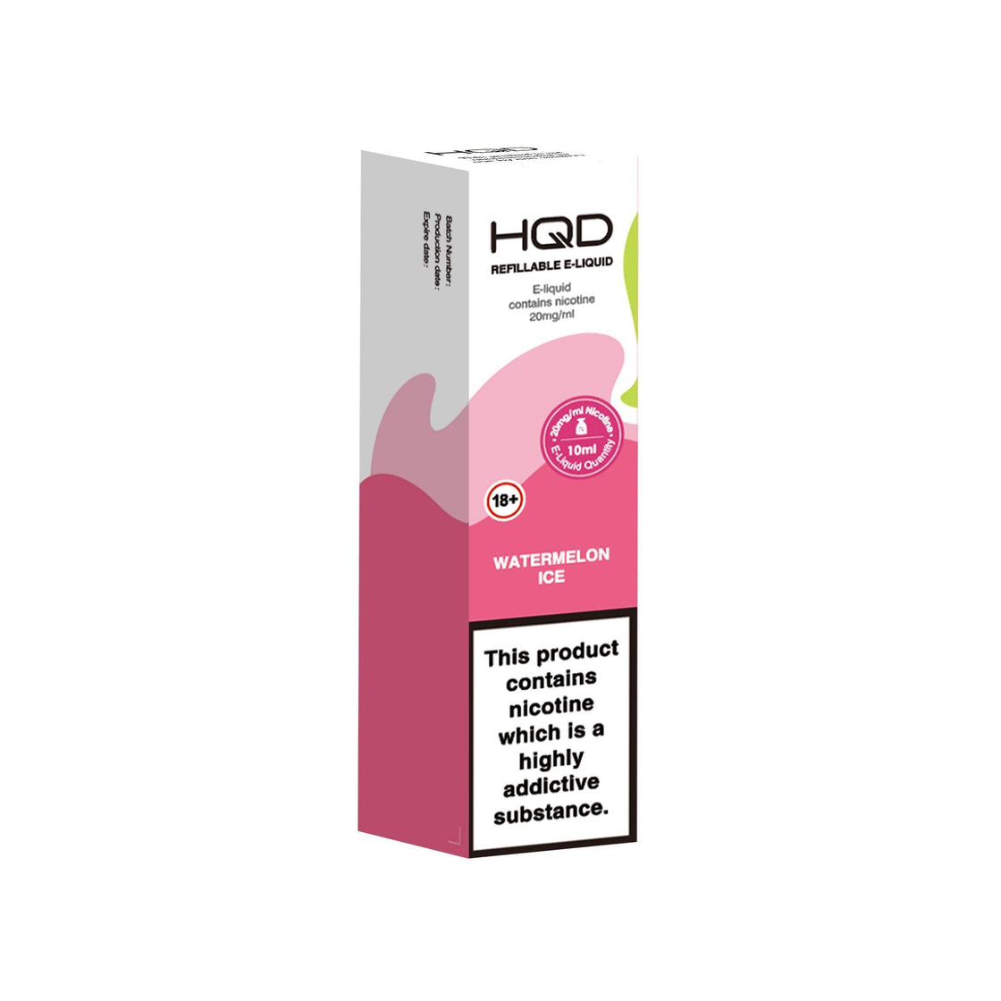 WATERMELON ICE 10ML E LIQUID NICOTINE SALT BY HQD