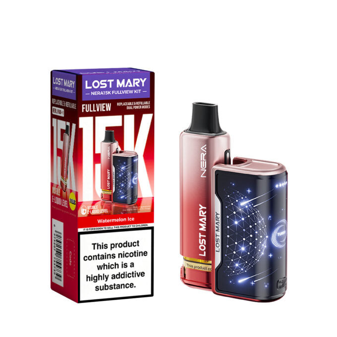 Lost Mary Nera Fullview 15K Prefilled Vape Kit 20mg (2%) - Watermelon Ice
