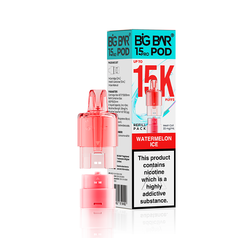 Watermelon Ice Big Bar 15000 Pro Prefilled Replacement Pods