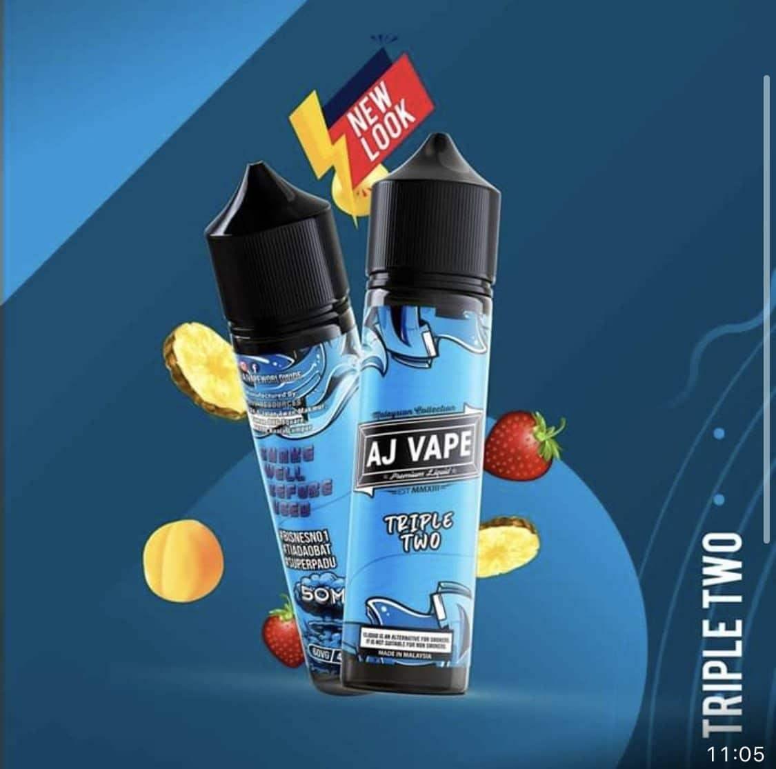 AJ VAPE DOUBLE APPLE 50ML SHORT FILL E-LIQUID - Vapeslough