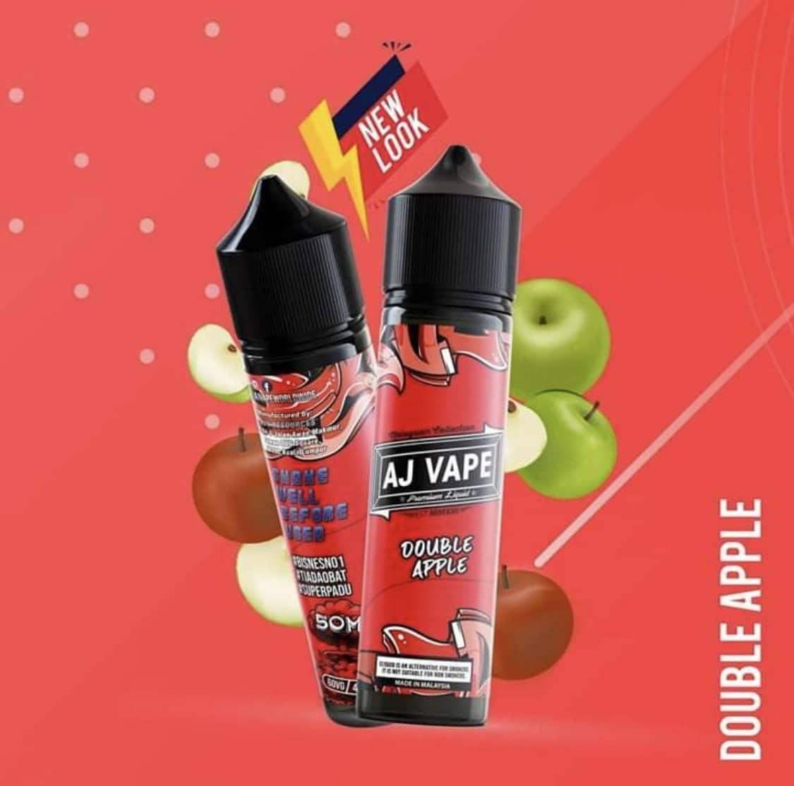 AJ VAPE DOUBLE APPLE 50ML SHORT FILL E-LIQUID - Vapeslough