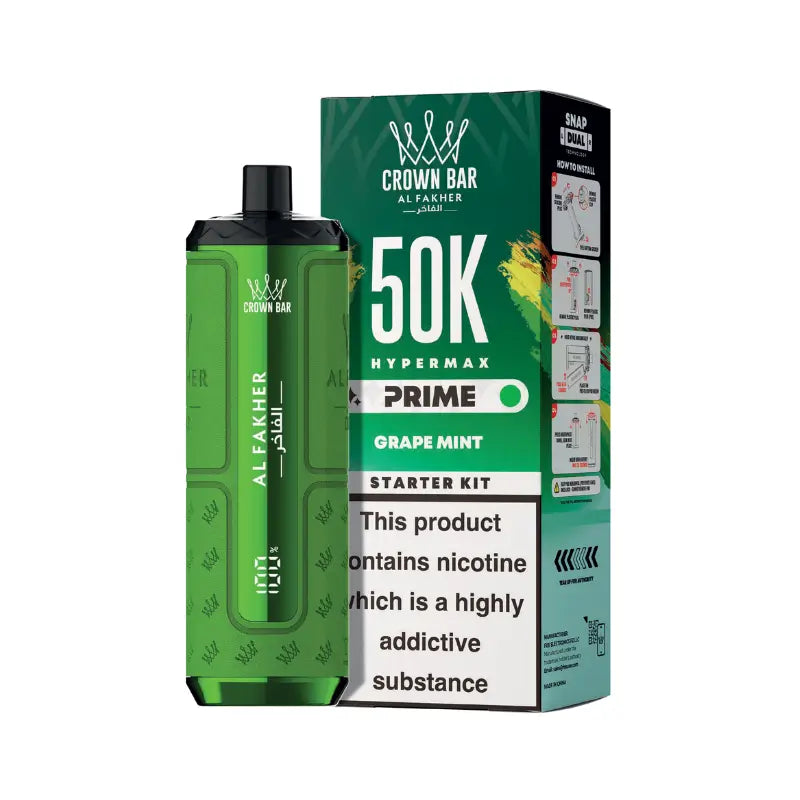 Al Fakher Hypermax Prime 50K Prefilled Pod Kit - Grape Mint