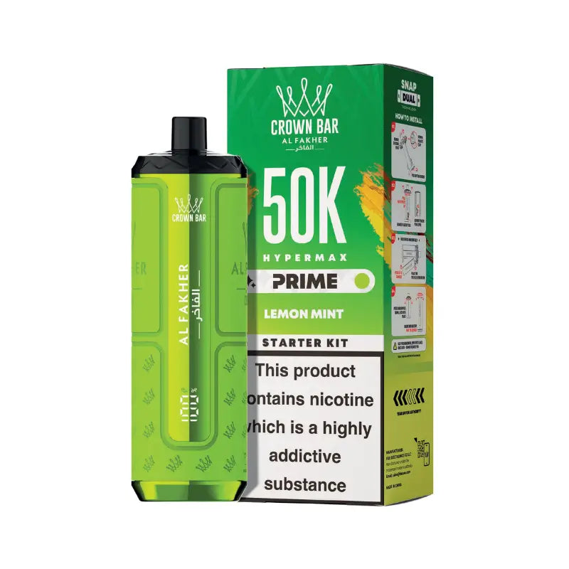 Al Fakher Hypermax Prime 50K Prefilled Pod Kit - Lemon Mint