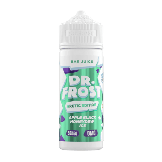 APPLE BLACK HONEYDEW ICE 100ML SHORT FILL E-LIQUID BY DR FROST ARCTIC EDITION - Vapeslough