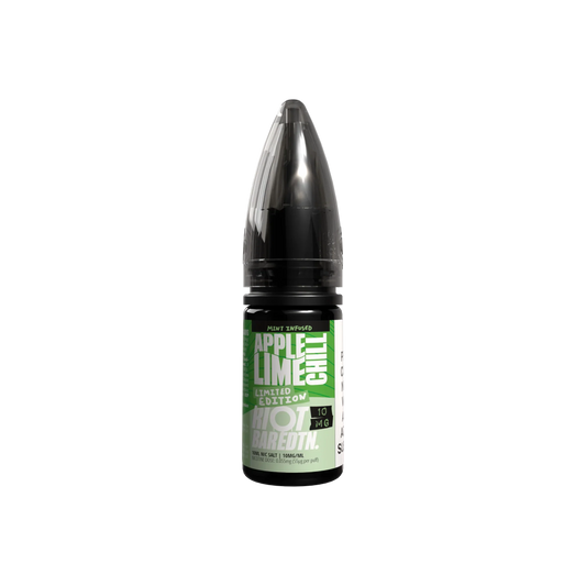 APPLE LIME CHILL - LMTD ETDN - 10ML NIC SALT E-LIQUID - 5MG | 10MG | 20MG BY RIOT SQUAD - Vapeslough