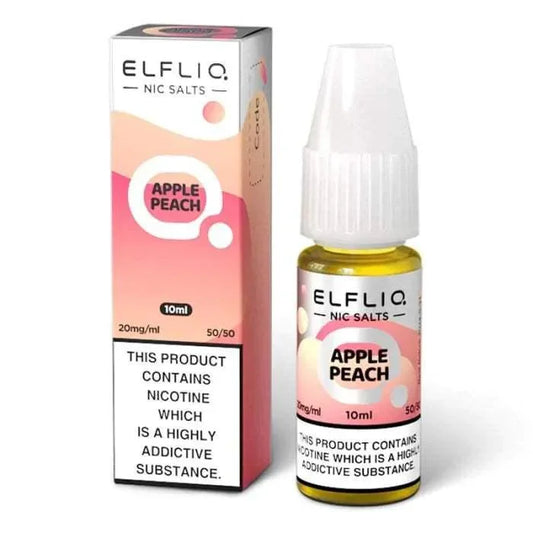 APPLE PEACH 10ML E LIQUID NICOTINE SALT BY ELFLIQ - ELFBAR - Vapeslough