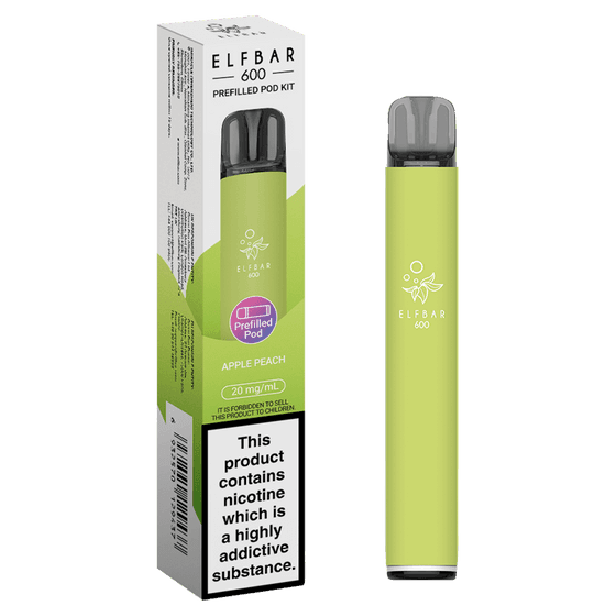 APPLE PEACH - ELFBAR 600 PREFILLED POD KIT - Vapeslough