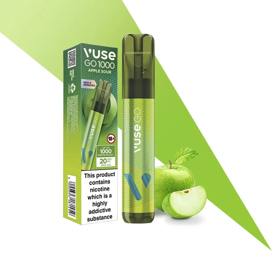 APPLE SOUR DISPOSABLE VAPE BY VUSE GO 1000 - 10MG | 20MG