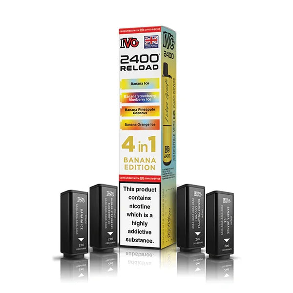 Banana Edition IVG 2400 Reload 4-in-1 Prefilled Pods - Vapeslough