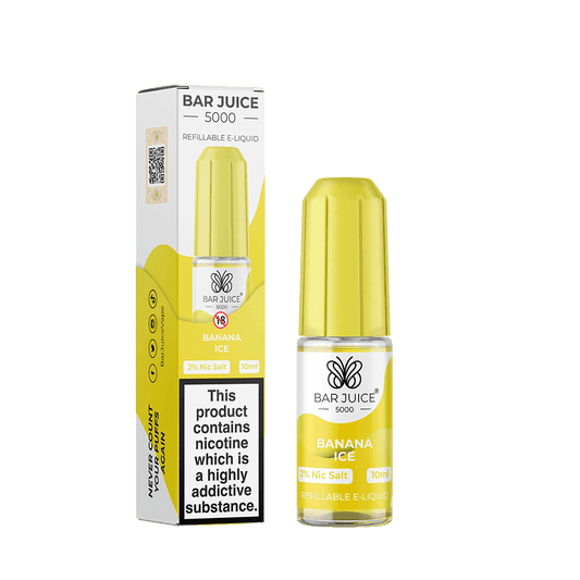 BANANA ICE 10ML E LIQUID NICOTINE SALT BY BAR JUICE 5000 - Vapeslough
