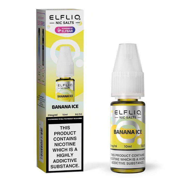 BANANA ICE 10ML E LIQUID NICOTINE SALT BY ELFLIQ - ELFBAR - Vapeslough