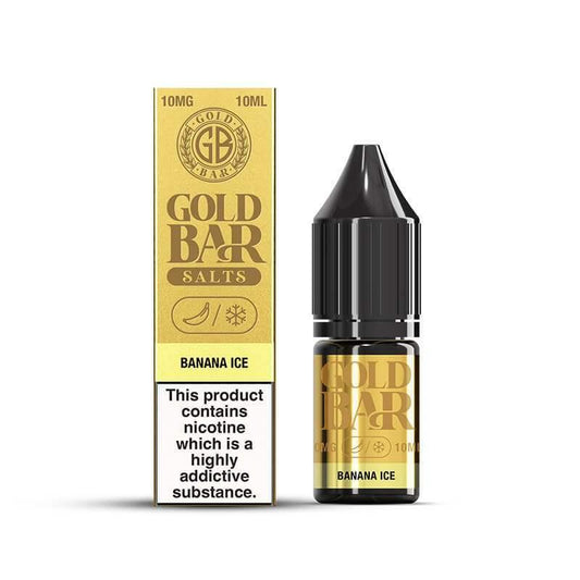 BANANA ICE 10ML E LIQUID NICOTINE SALT BY GOLD BAR - Vapeslough