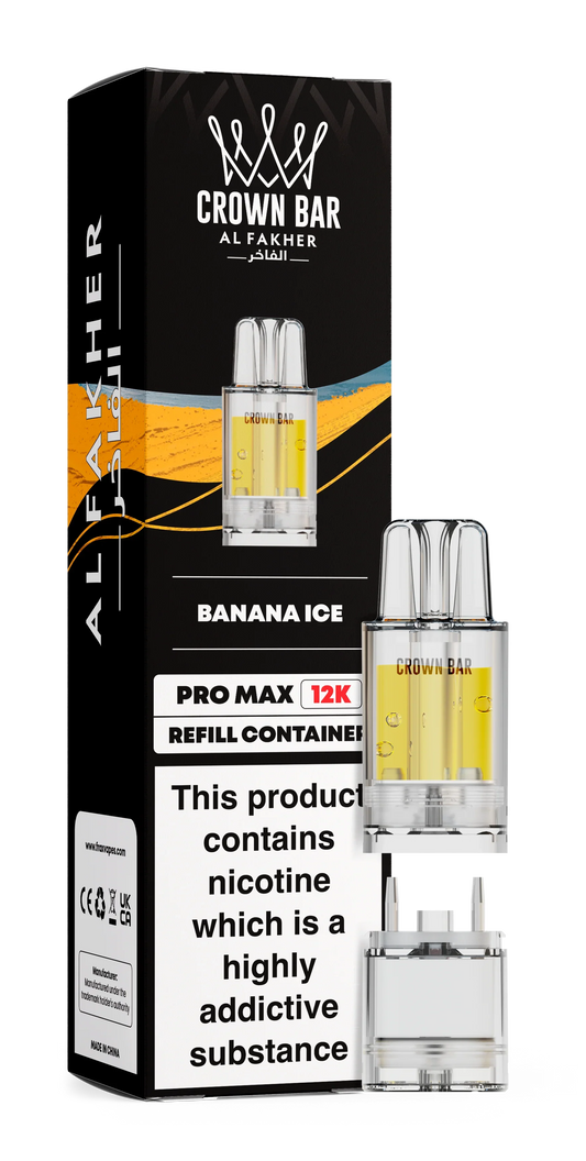 Banana Ice Al Fakher Crown Bar Pro Max 12K Refill Pod - Vapeslough