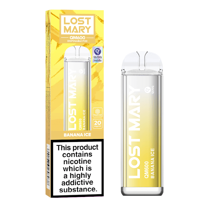 BANANA ICE - LOST MARY QM600 DISPOSABLE VAPE - Vapeslough