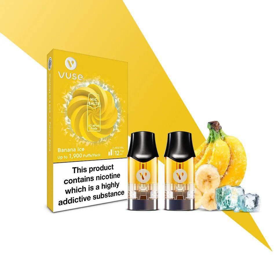 BANANA ICE NIC SALTS E-LIQUID PODS BY VUSE EPOD - Vapeslough