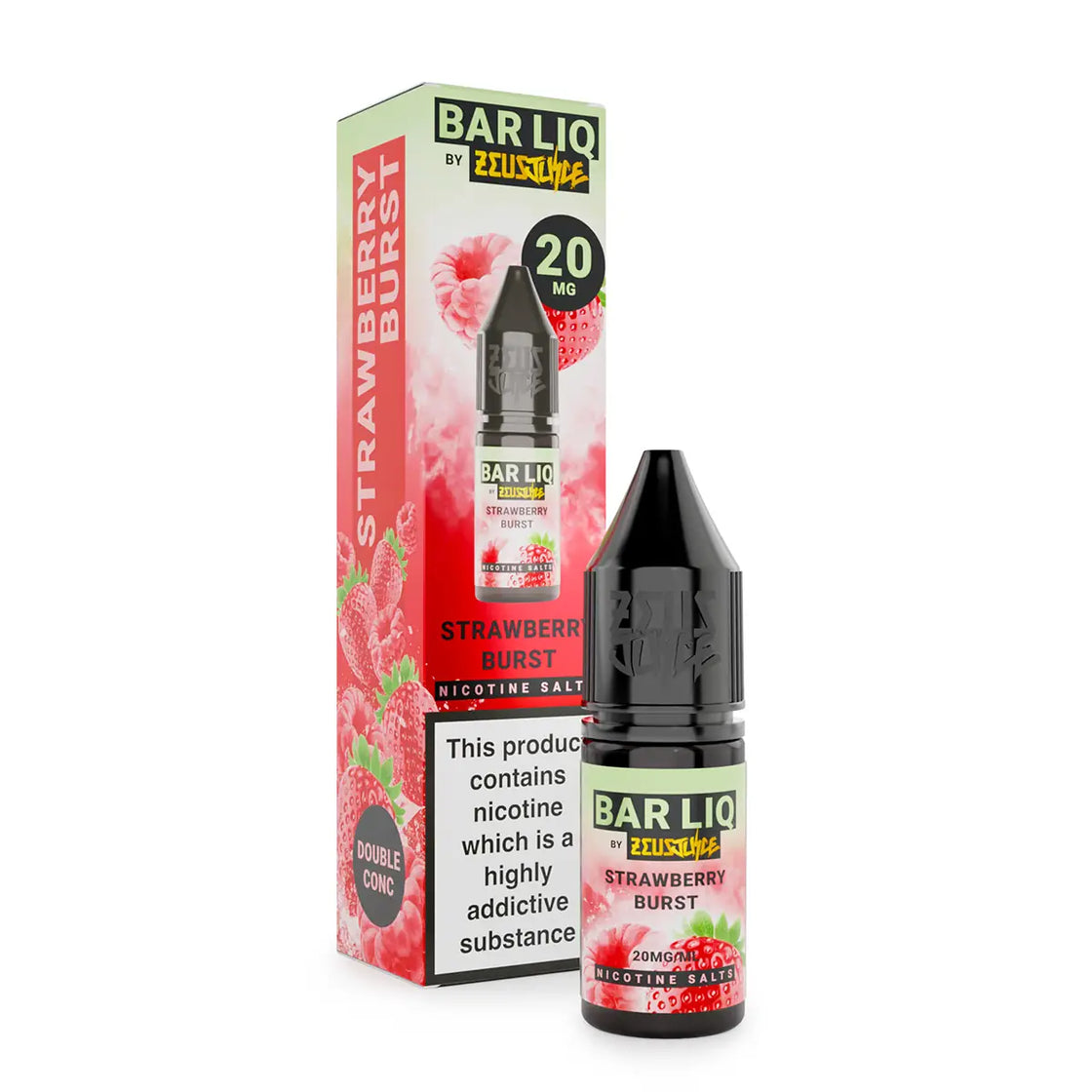 STRAWBERRY BURST 10ML E LIQUID NICOTINE SALT BY ZEUS JUICE