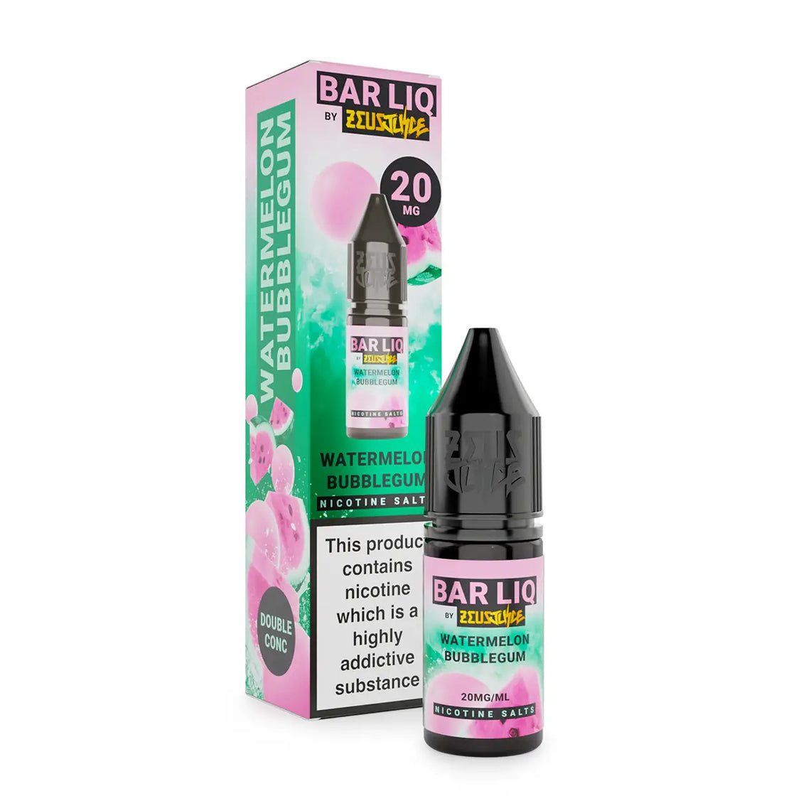 WATERMELON BUBBLEGUM 10ML E LIQUID NICOTINE SALT BY ZEUS JUICE