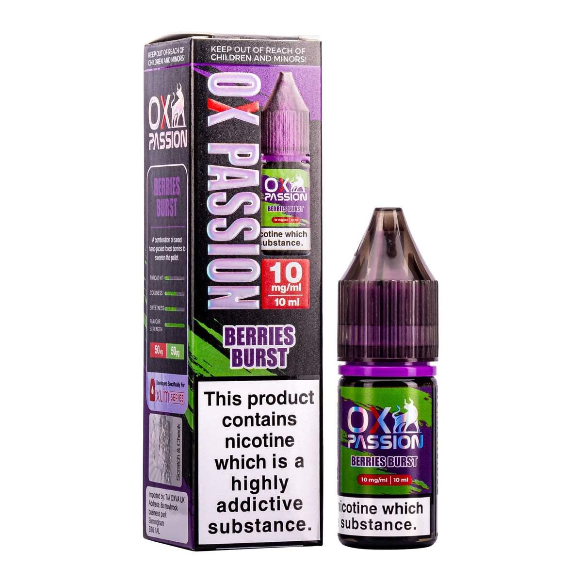 BERRIES BURST 10ML NIC SALT BY OXVA OX PASSION 10MG(1%) | 20MG(2%) - Vapeslough