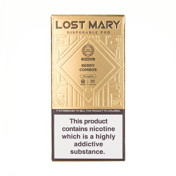 BERRY COMBOS - LOST MARY BM600S GOLD EDITION DISPOSABLE VAPE - Vapeslough