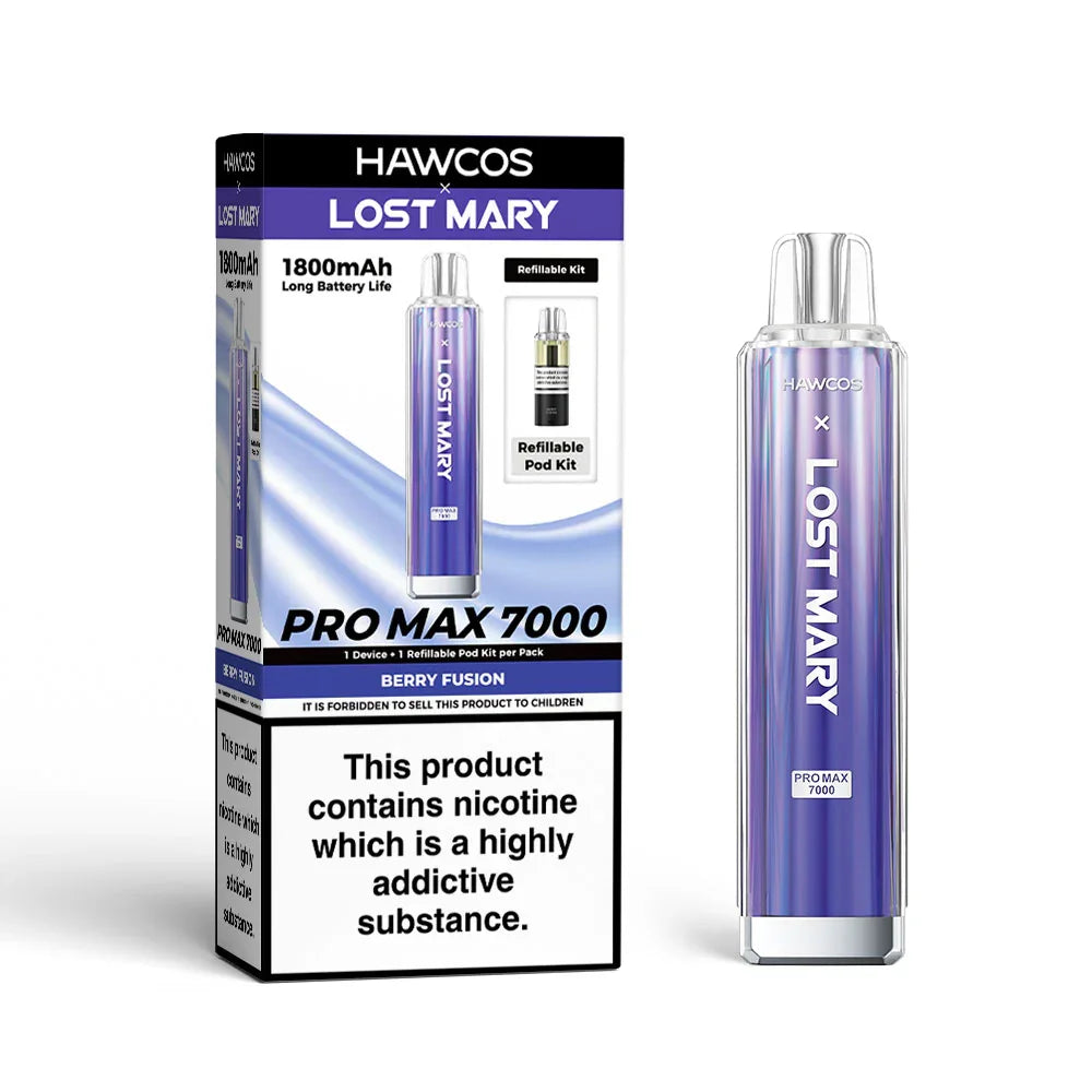 Berry Fusion - Hawcos x Lost Mary Pro Max 7000 Prefilled Pod Kit - 20mg - Vapeslough