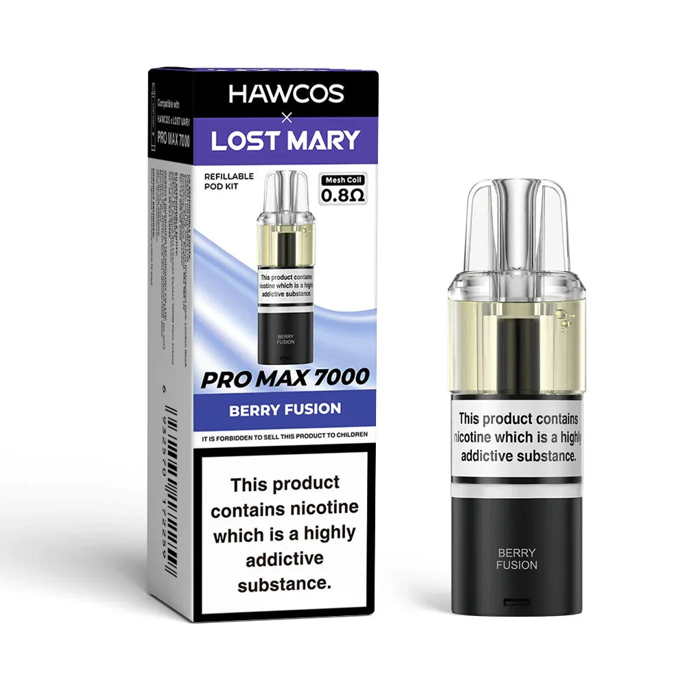 Berry Fusion - Hawcos x Lost Mary Pro Max 7000 Prefilled Pod + Refill Container - Vapeslough