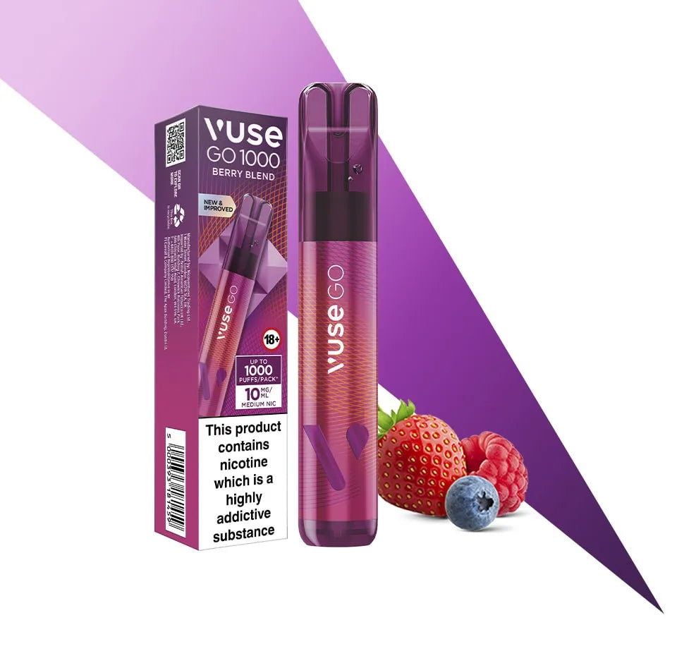 BERRY BLEND DISPOSABLE VAPE BY VUSE GO 1000 - 10MG