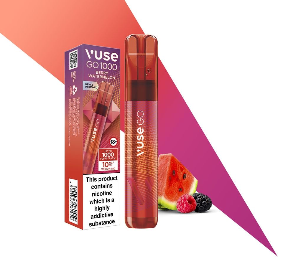 BERRY WATERMELON DISPOSABLE VAPE BY VUSE GO 1000 - 10MG