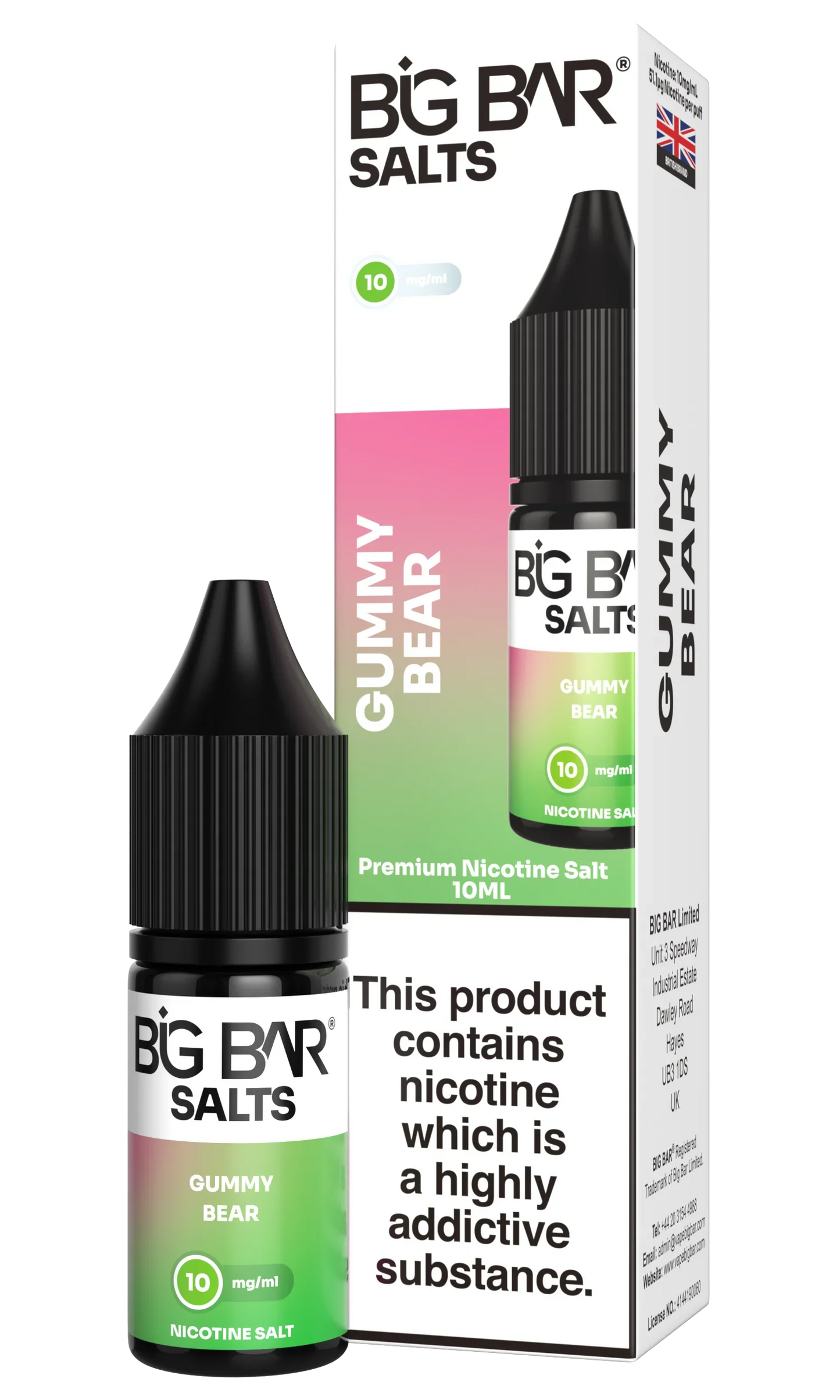 BIG BAR SALTS GUMMY BEAR 10 \ 20mg - Vapeslough