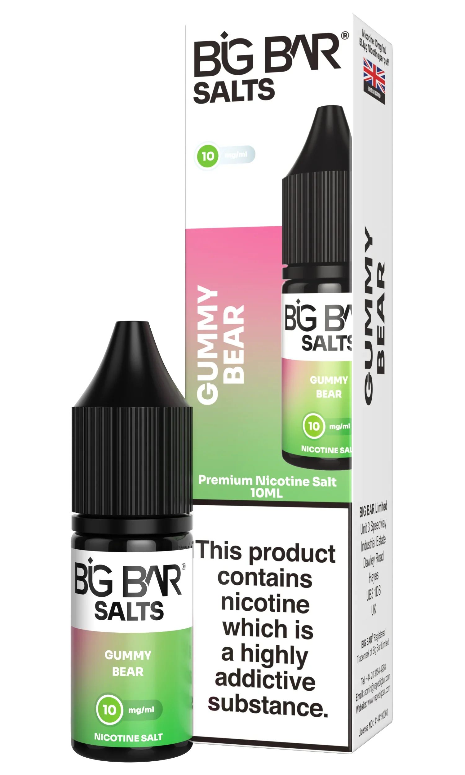 BIG BAR SALTS GUMMY BEAR 10 \ 20mg - Vapeslough