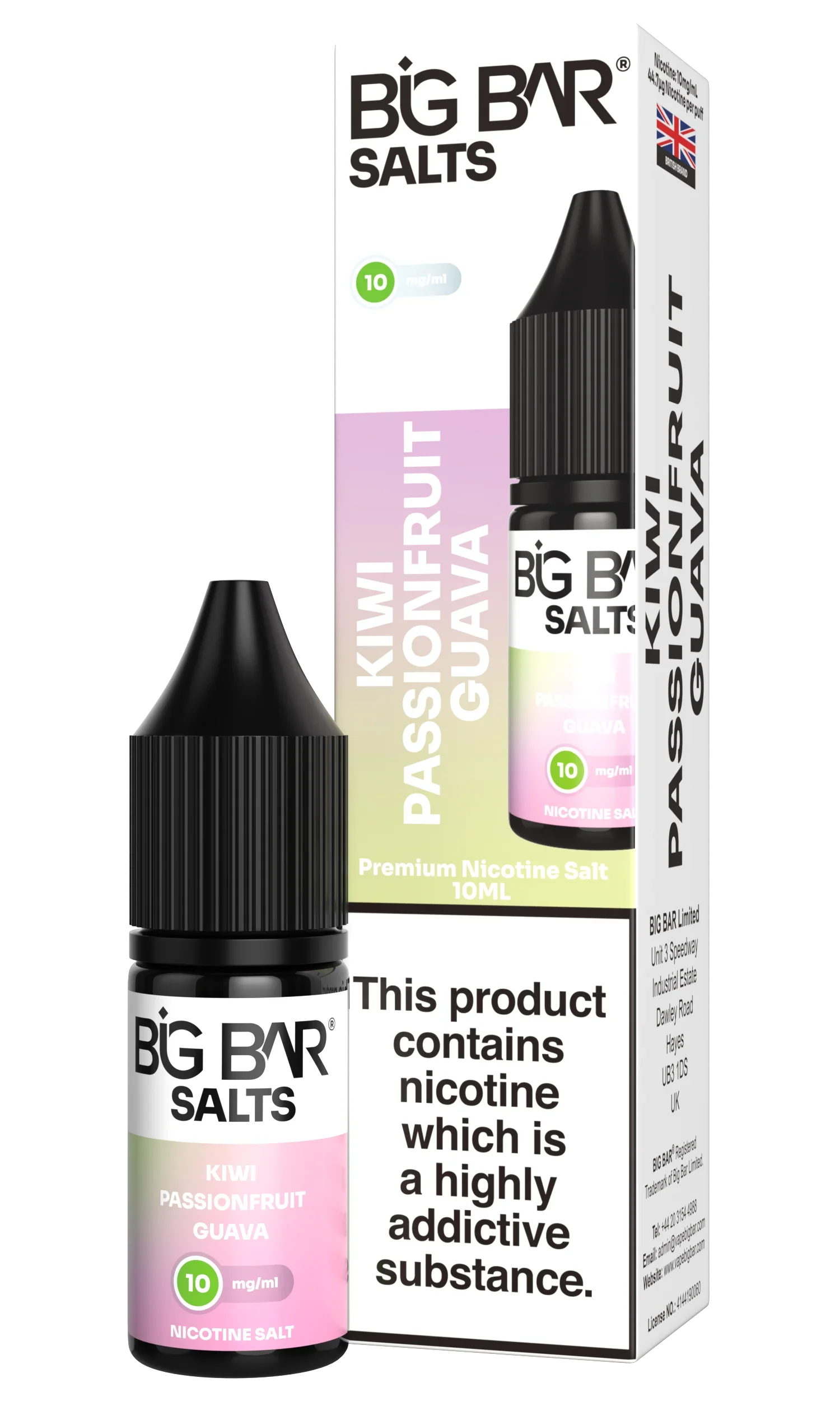 BIG BAR SALTS KIWI PASSIONFRUIT & GUAVA 10 \ 20mg - Vapeslough