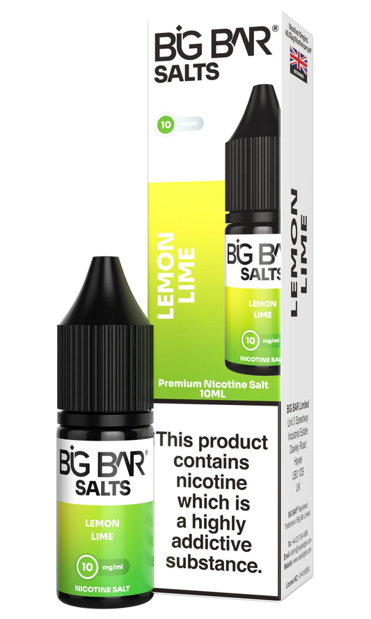 BIG BAR SALTS LEMON & LIME 10 \ 20mg - Vapeslough