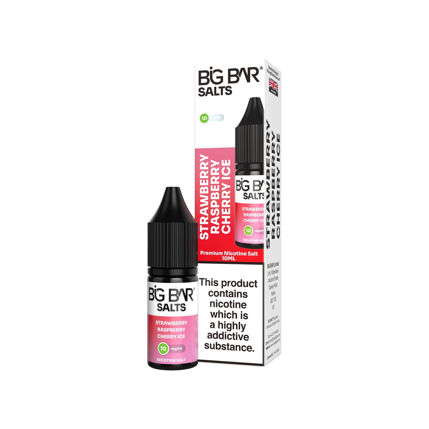 BIG BAR SALTS STRAWBERRY RASPBERRY CHERRY ICE 10 \ 20mg - Vapeslough