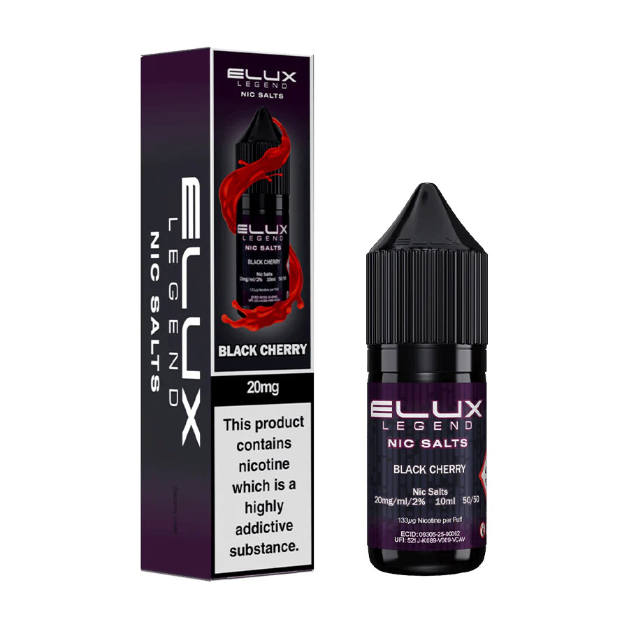 BLACK CHERRY 10ML NIC SALT BY ELUX LEGEND 10MG(1%) | 20MG(2%)
