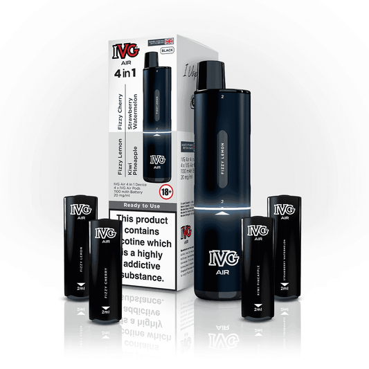 BLACK EDITION IVG AIR 4 IN 1 VAPE KIT - Vapeslough