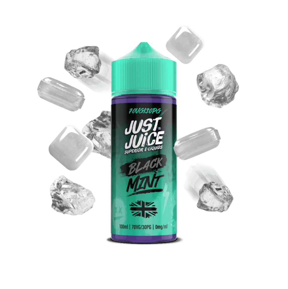 BLACK MINT 100ML SHORT FILL E-LIQUID BY JUST JUICE - Vapeslough
