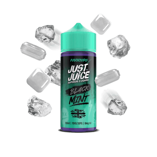 BLACK MINT 100ML SHORT FILL E-LIQUID BY JUST JUICE - Vapeslough