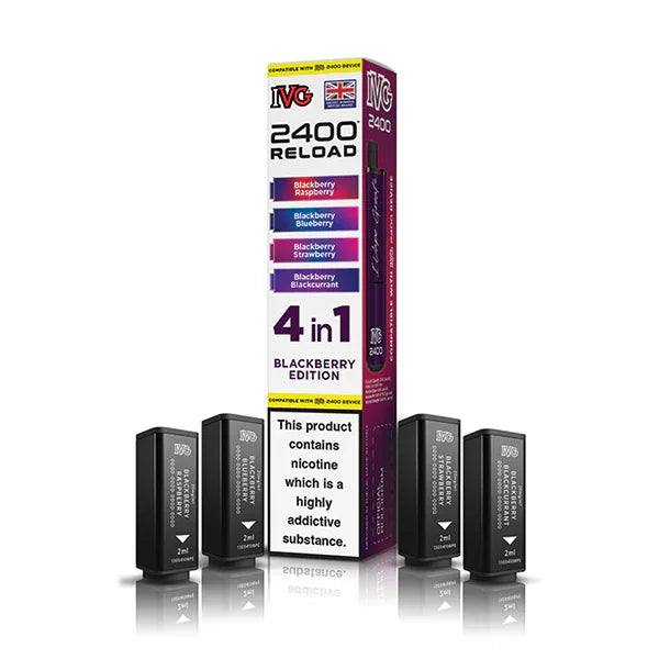 Blackberry Edition IVG 2400 Reload 4-in-1 Prefilled Pods - Vapeslough