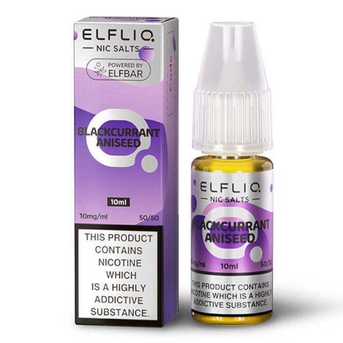 BLACKCURRANT ANISEED 10ML E LIQUID NICOTINE SALT BY ELFLIQ - ELFBAR - Vapeslough