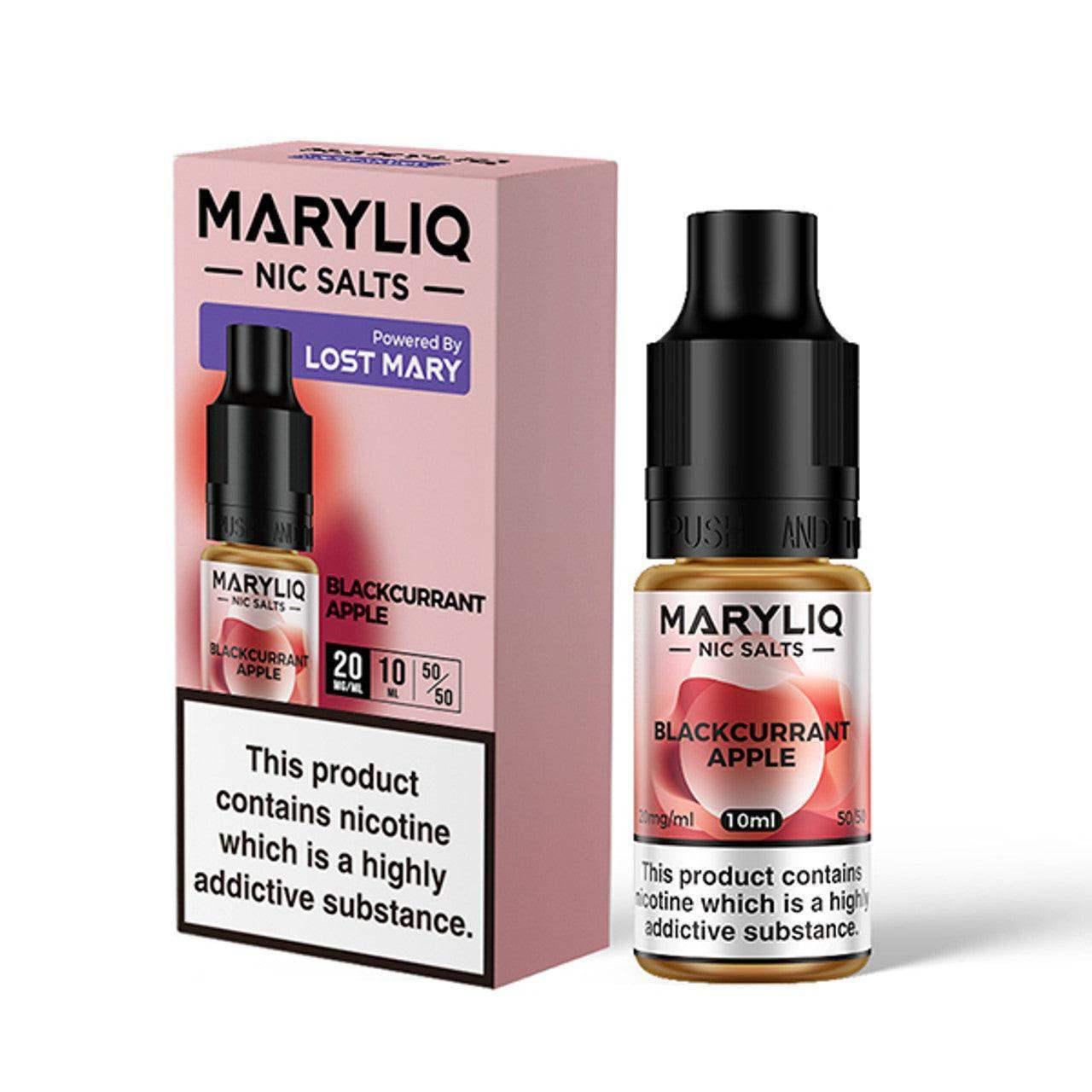 BLACKCURRANT APPLE 10ML E-LIQUID NICOTINE SALT BY MARYLIQ - LOST MARY - Vapeslough