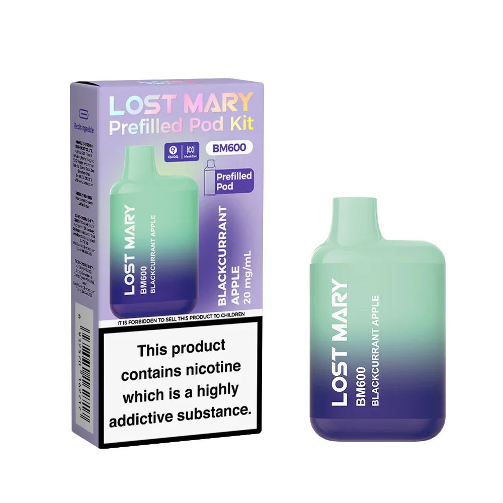 BLACKCURRANT APPLE - LOST MARY BM600 PREFILLED POD KIT - Vapeslough