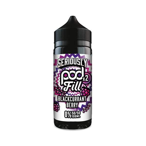 BLACKCURRANT BERRY - SERIOUSLY POD FILL X2 - 100ML SHORT FILL - 50/50PG/VG E-LIQUID BY DOOZY - Vapeslough
