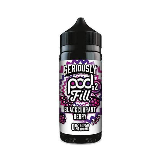 BLACKCURRANT BERRY - SERIOUSLY POD FILL X2 - 100ML SHORT FILL - 50/50PG/VG E-LIQUID BY DOOZY - Vapeslough