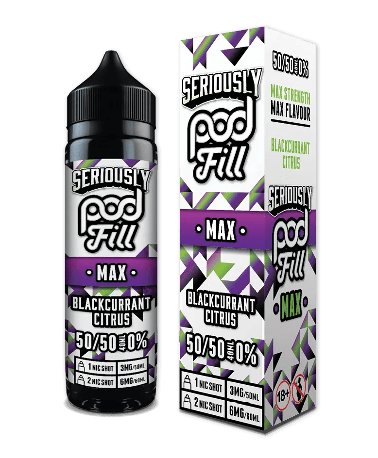 BLACKCURRANT CITRUS - 40ML SHORT FILL 50/50 BY SERIOUSLY POD FILL MAX - Vapeslough
